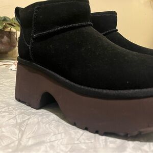 UGG Black and Brown Platform Shoes